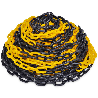 Catena Sicurezza Traffico 30 m Plastica Giallo/Nero - homemem39