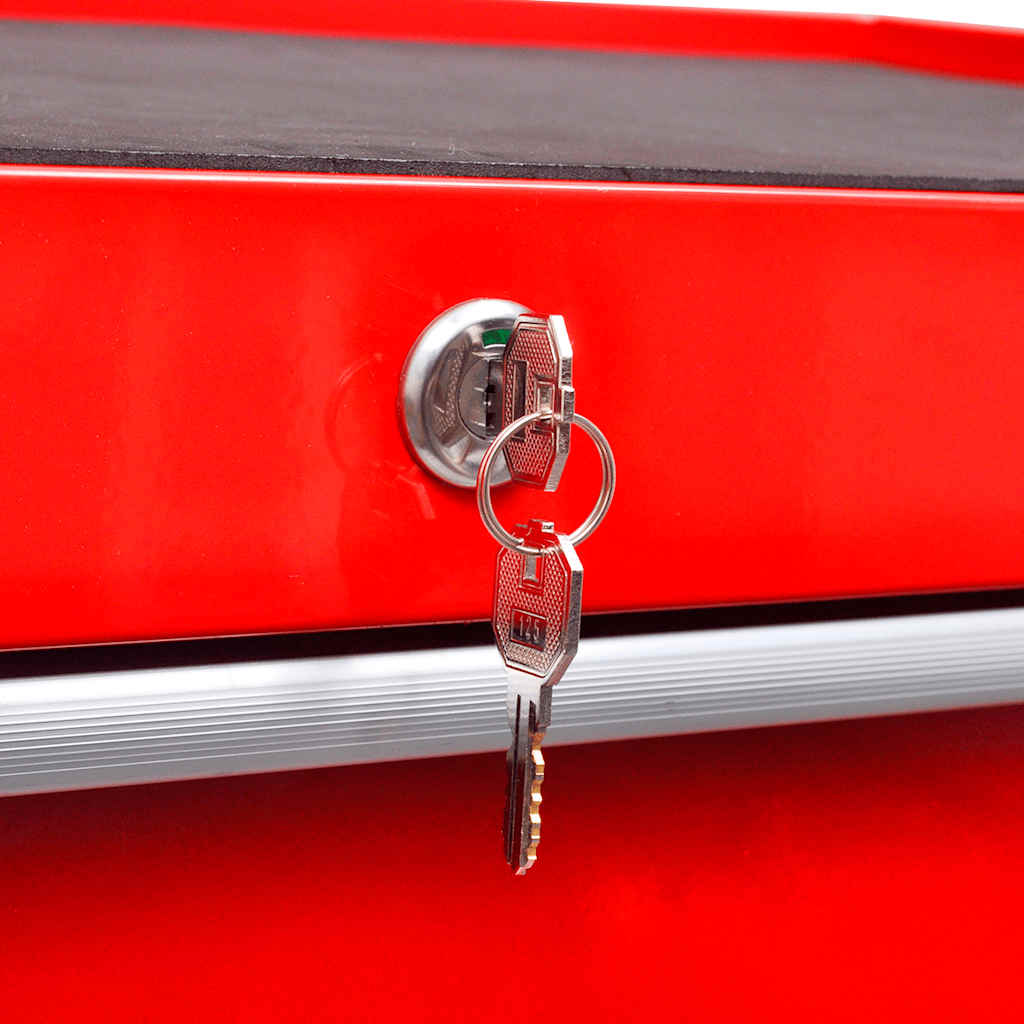 Carrello Portautensili con 5 Cassetti Rosso per Garage