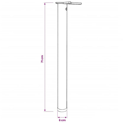 Set Gambe Tavolo 4 pz in Nickel Spazzolato Regolabili 710 mm | homemem39
