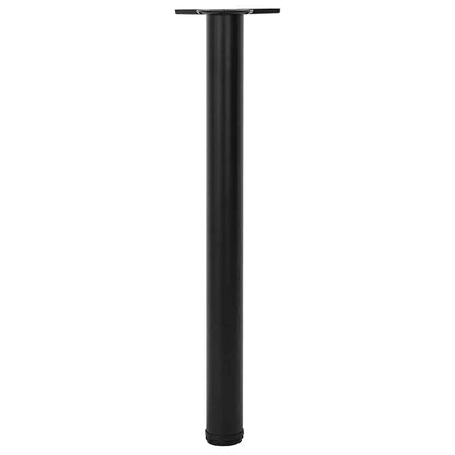 Set Gambe per Tavolo 4 pz Nere Regolabili in Altezza 710 mm
