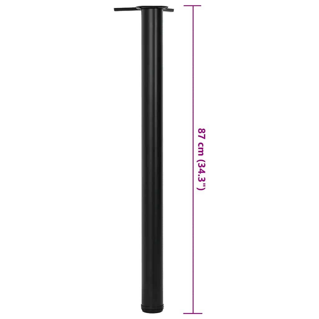 Set Gambe Tavolo Altezza Regolabile Nere 870 mm