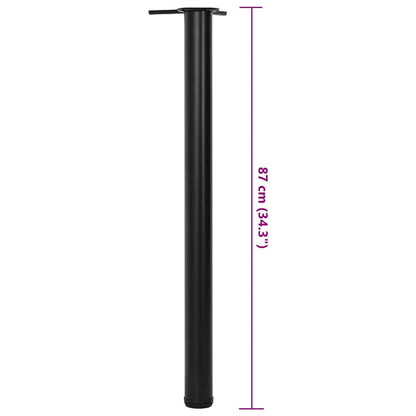 Set Gambe Tavolo Altezza Regolabile Nere 870 mm