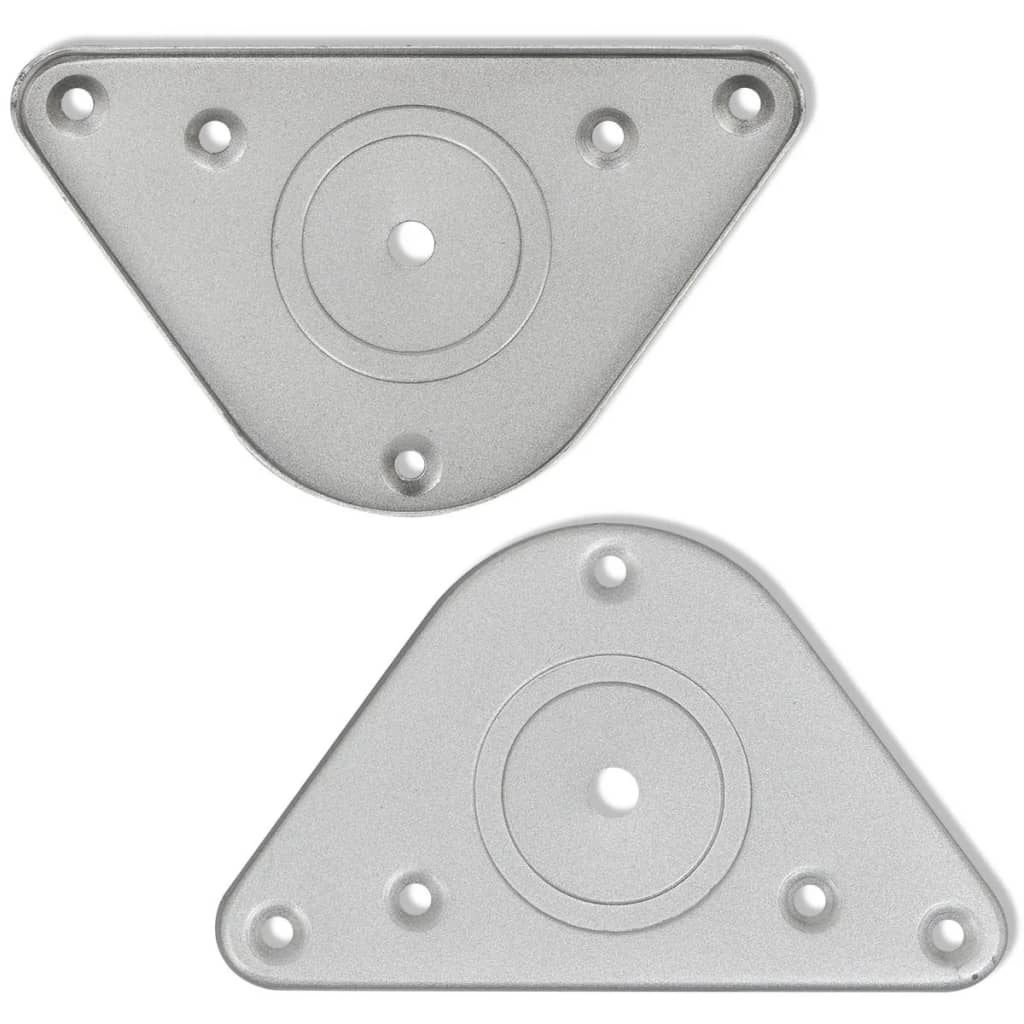 Set Gambe Tavolo 4 pz in Nickel Spazzolato Regolabili 870 mm