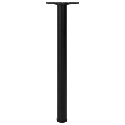Set Gambe per Tavolo 4 pz Nere Regolabili in Altezza 710 mm