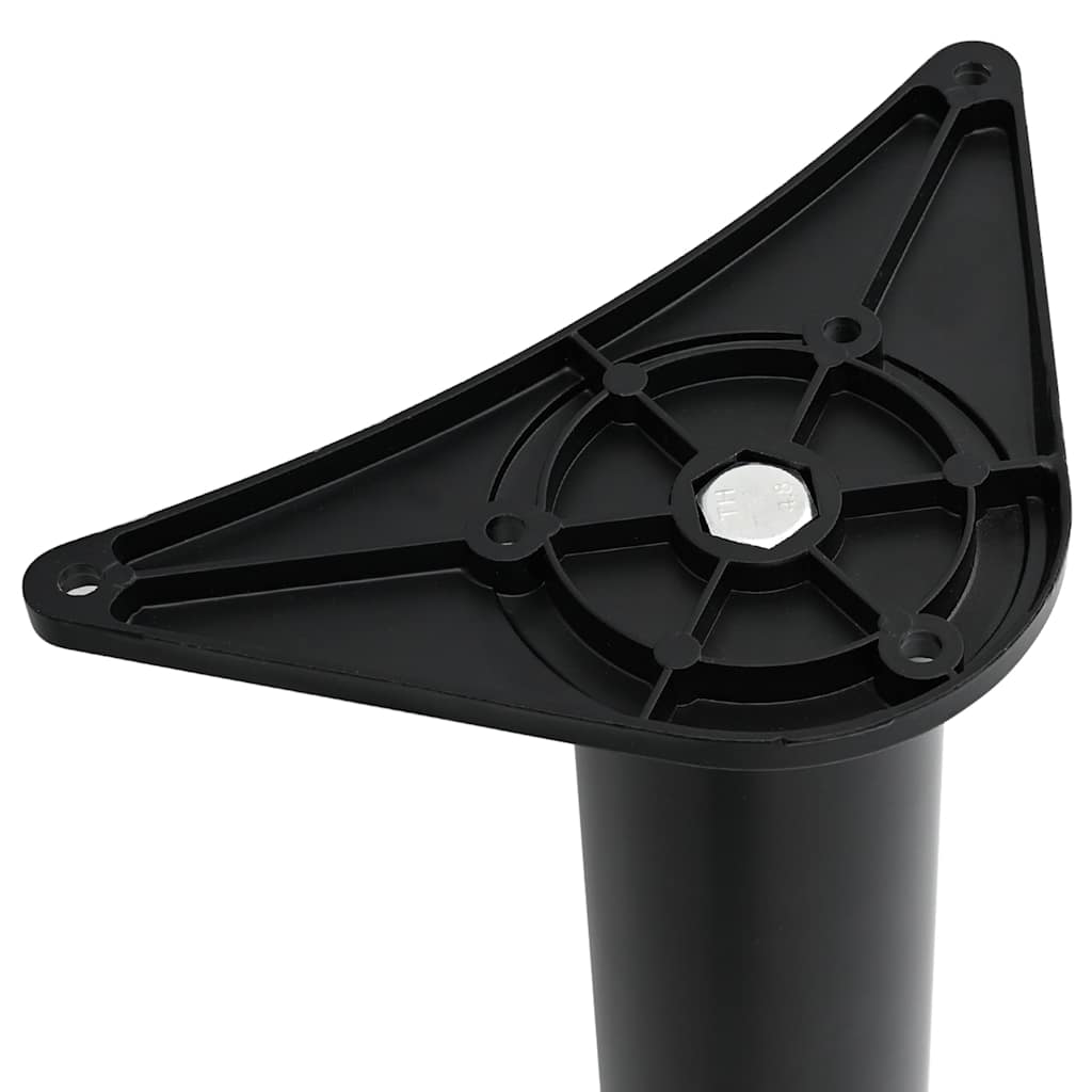 Set Gambe per Tavolo 4 pz Nere Regolabili in Altezza 710 mm