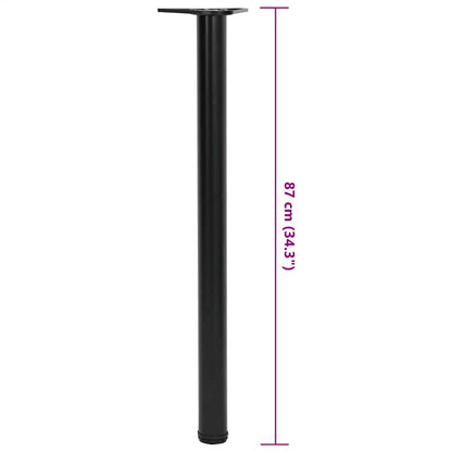 Set Gambe Tavolo Altezza Regolabile Nere 870 mm