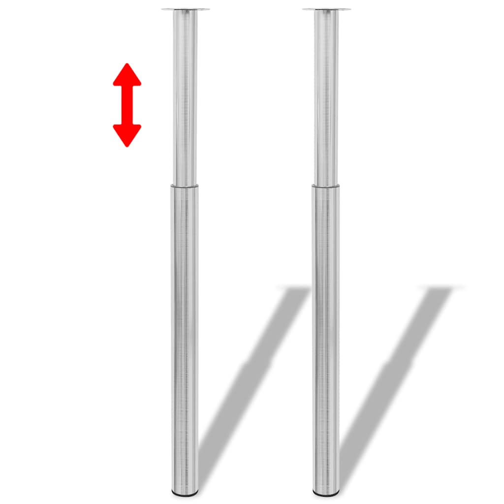 Gambe Telescopiche Tavolo 2 pz 710 mm-1100 mm