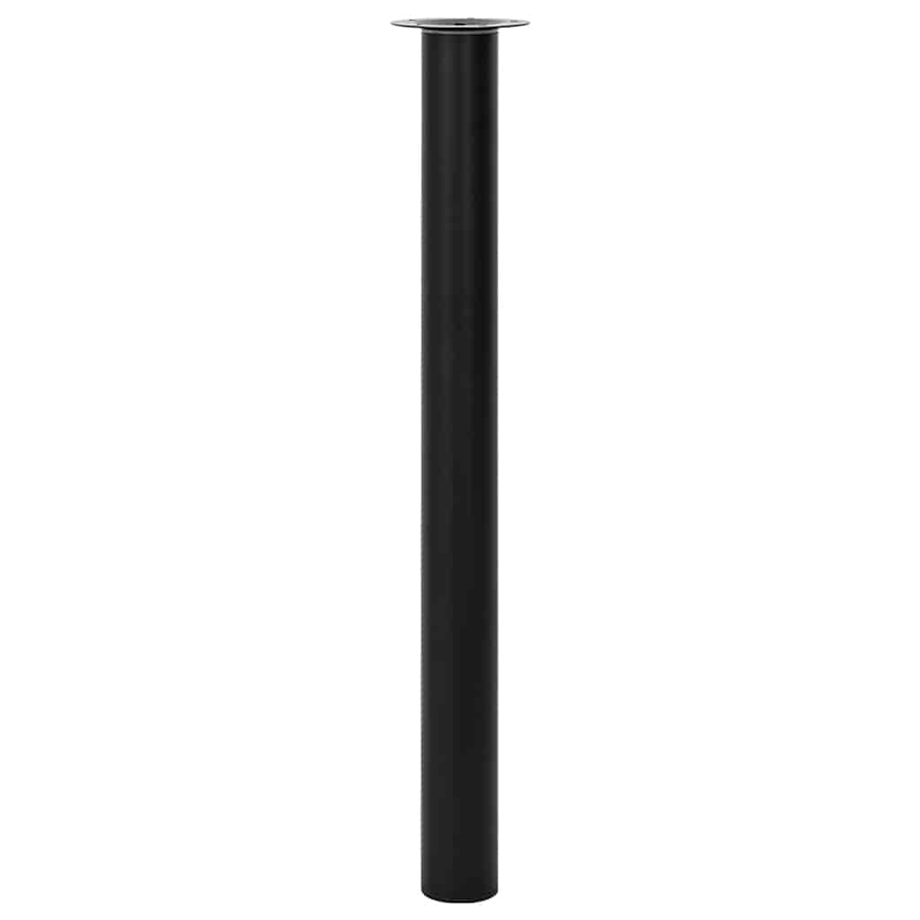 Gambe Telescopiche per Tavolo 2 pz Nere 710 mm-1100 mm