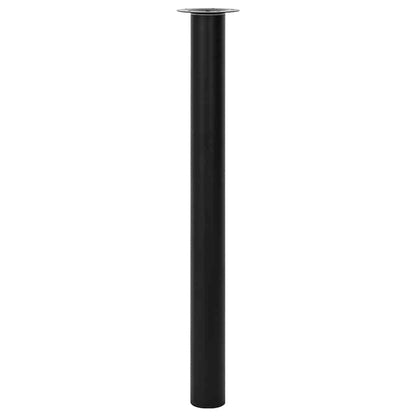 Gambe Telescopiche per Tavolo 2 pz Nere 710 mm-1100 mm