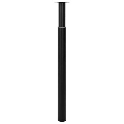 Gambe Telescopiche per Tavolo 2 pz Nere 710 mm-1100 mm