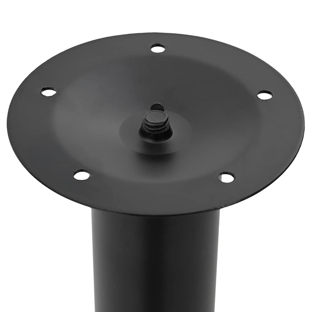 Gambe Telescopiche per Tavolo 2 pz Nere 710 mm-1100 mm