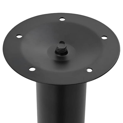 Gambe Telescopiche per Tavolo 2 pz Nere 710 mm-1100 mm