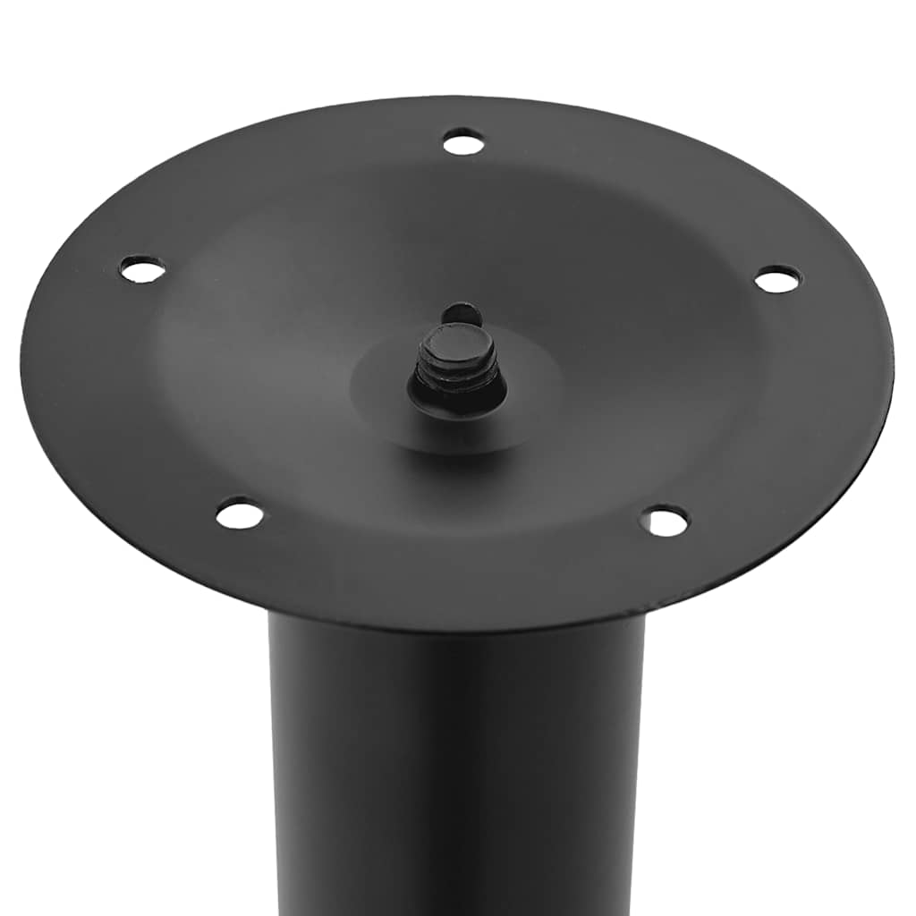 Gambe Telescopiche per Tavolo 2 pz Nere 710 mm-1100 mm