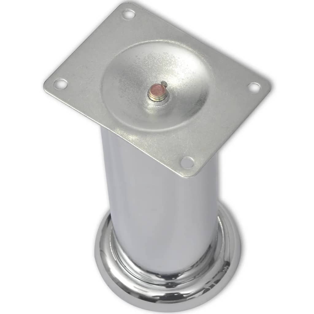 Set 4 gambe rotonde per sofa cromate 180 mm | homemem39