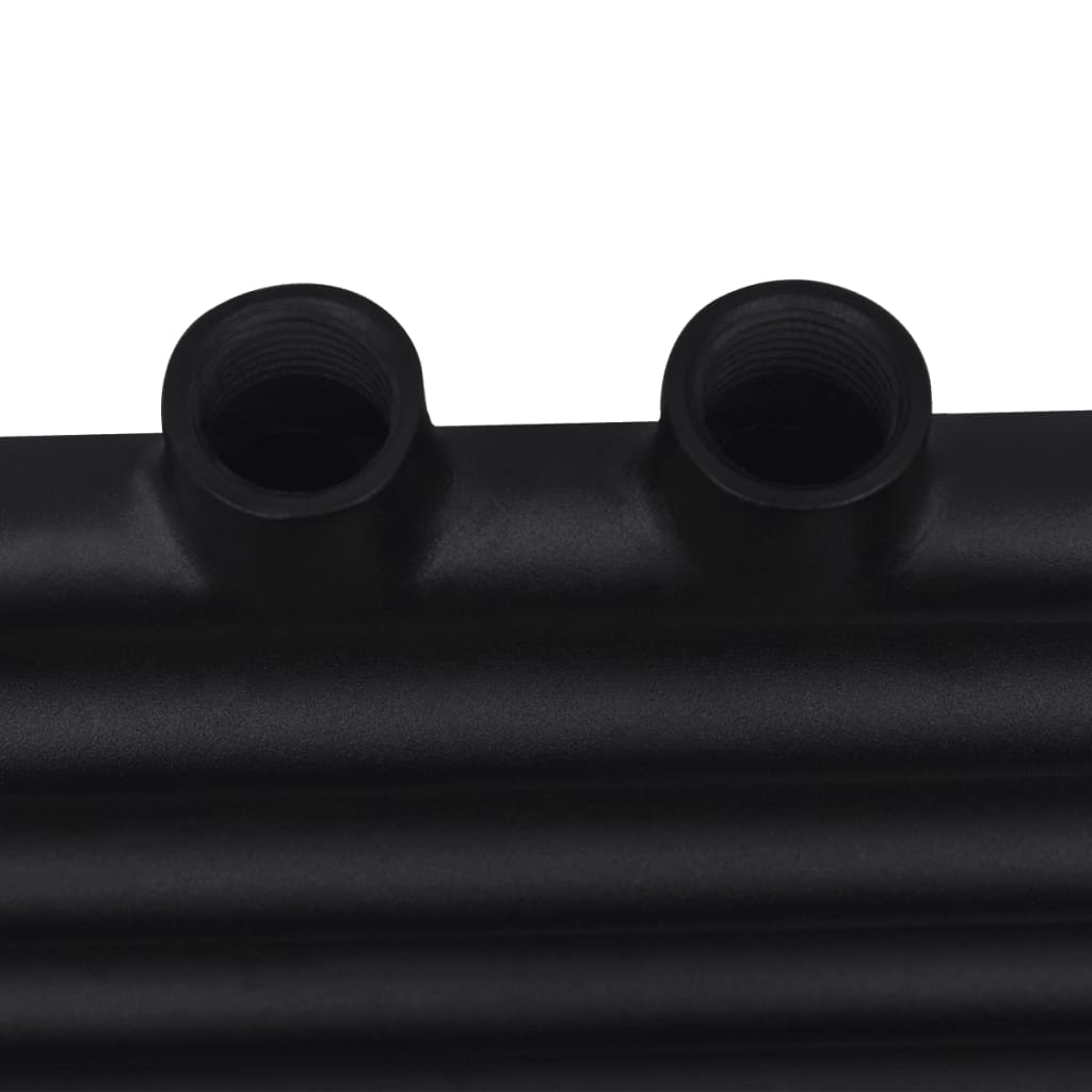 Radiatore Centrale Portasciugamano Dritto Nero 600 x 764 mm - homemem39