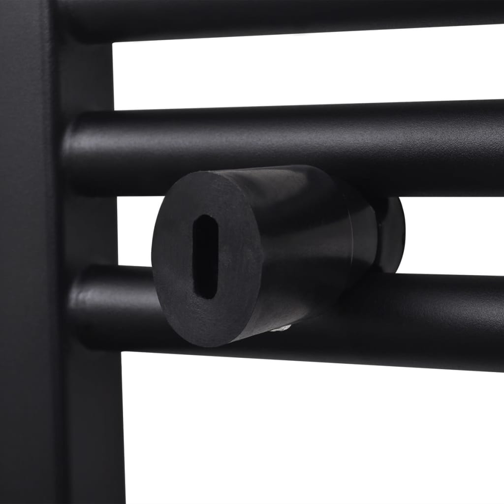 Radiatore Centrale Portasciugamano Dritto Nero 500 x 1160 mm | homemem39