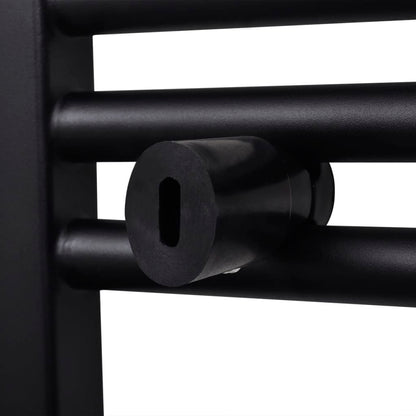 Radiatore Centrale Portasciugamano Curvo Nero 480 x 480 mm | homemem39