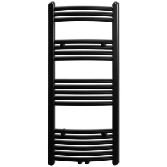 Radiatore Centrale Portasciugamano Curvo Nero 500 x 1160 mm | homemem39