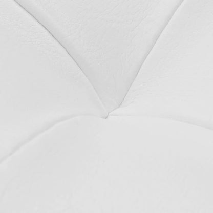 Sgabello con Contenitore in Pelle Artificiale Bianco | homemem39