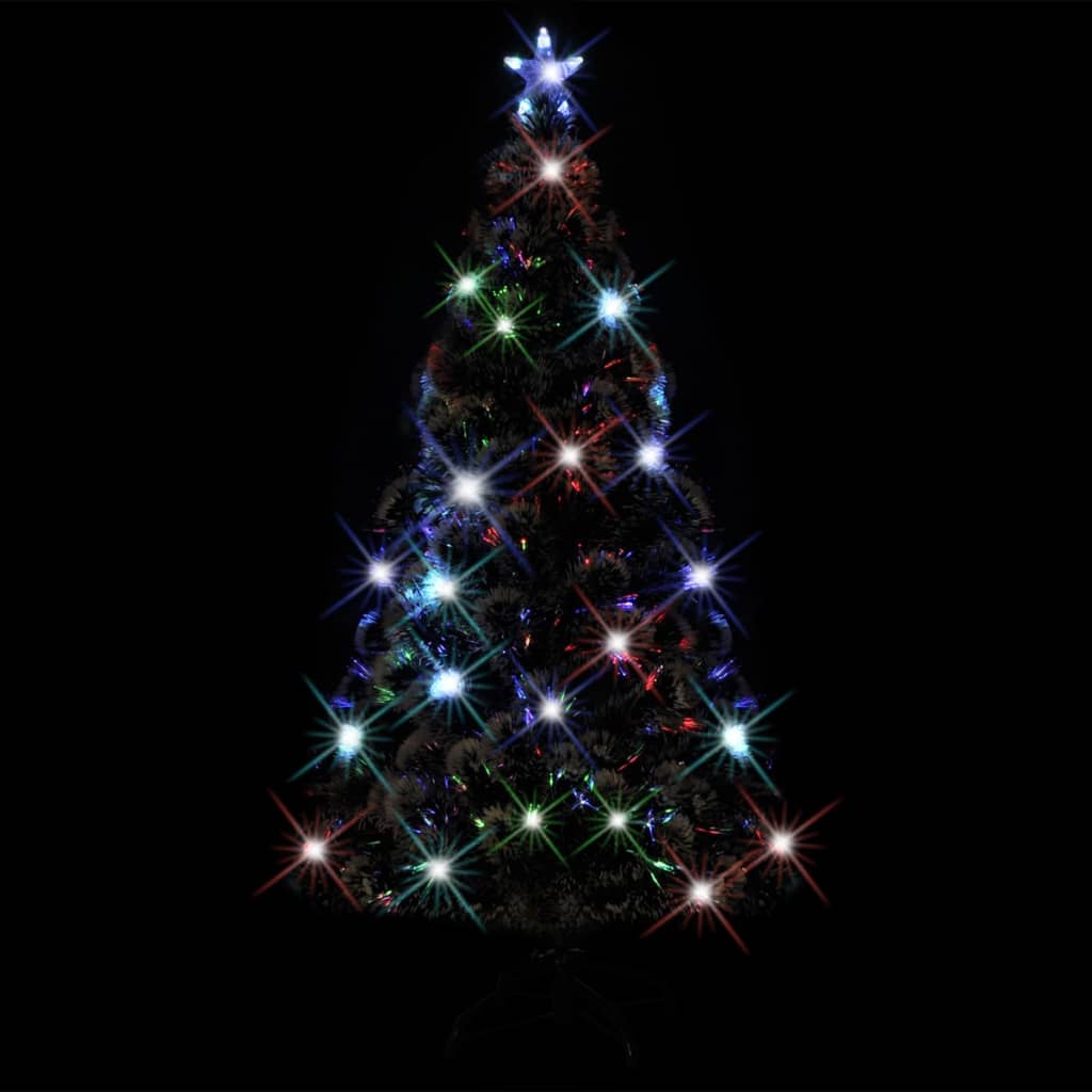 Albero di Natale Preilluminato con Supporto e LED 180 cm Fibra Ottica