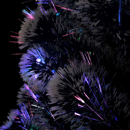 Albero di Natale Preilluminato con Supporto e LED 210 cm Fibra Ottica