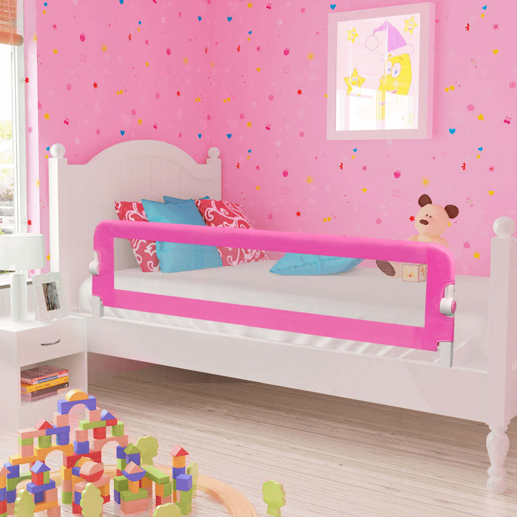 Barriera di Sicurezza per Letto Bambino 150 x 42 cm Rosa - homemem39