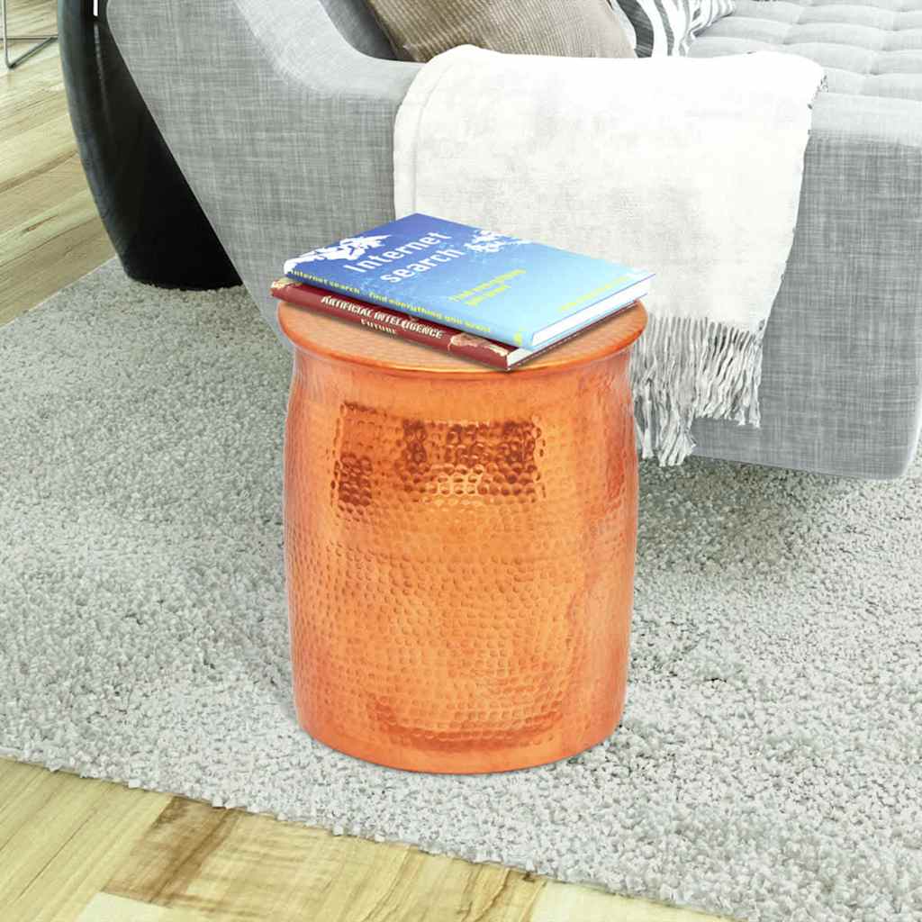 Sgabello/Tavolino Laterale Alluminio Battuto Colore Ottone/Rame