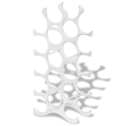 Portabottiglie da Tavola in Alluminio per 15 Bottiglie Argento