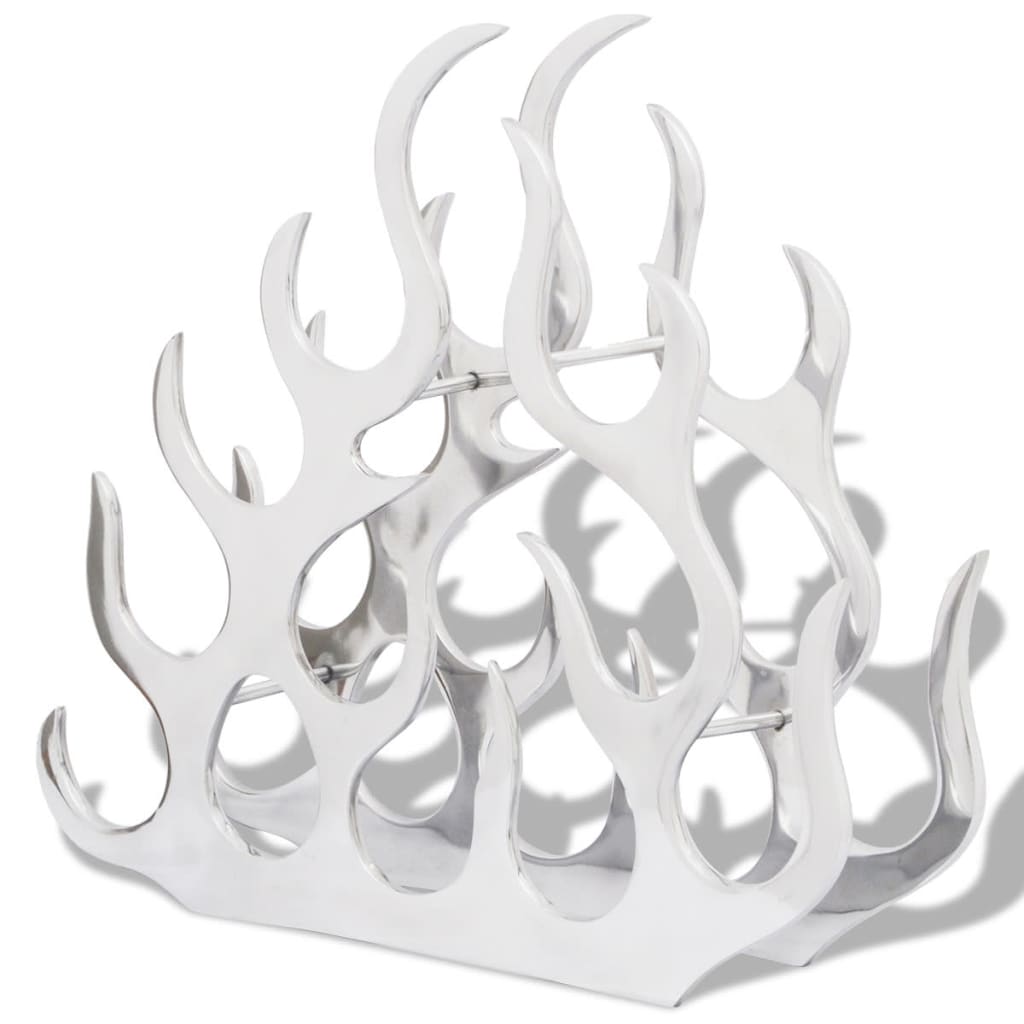 Portabottiglie da Tavola in Alluminio per 11 Bottiglie Argento - homemem39