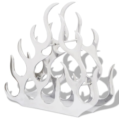 Portabottiglie da Tavola in Alluminio per 11 Bottiglie Argento - homemem39