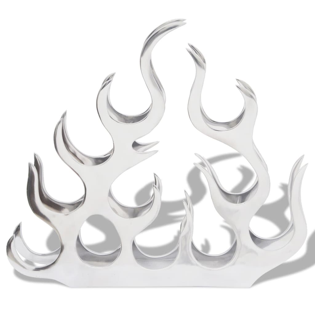 Portabottiglie da Tavola in Alluminio per 11 Bottiglie Argento - homemem39