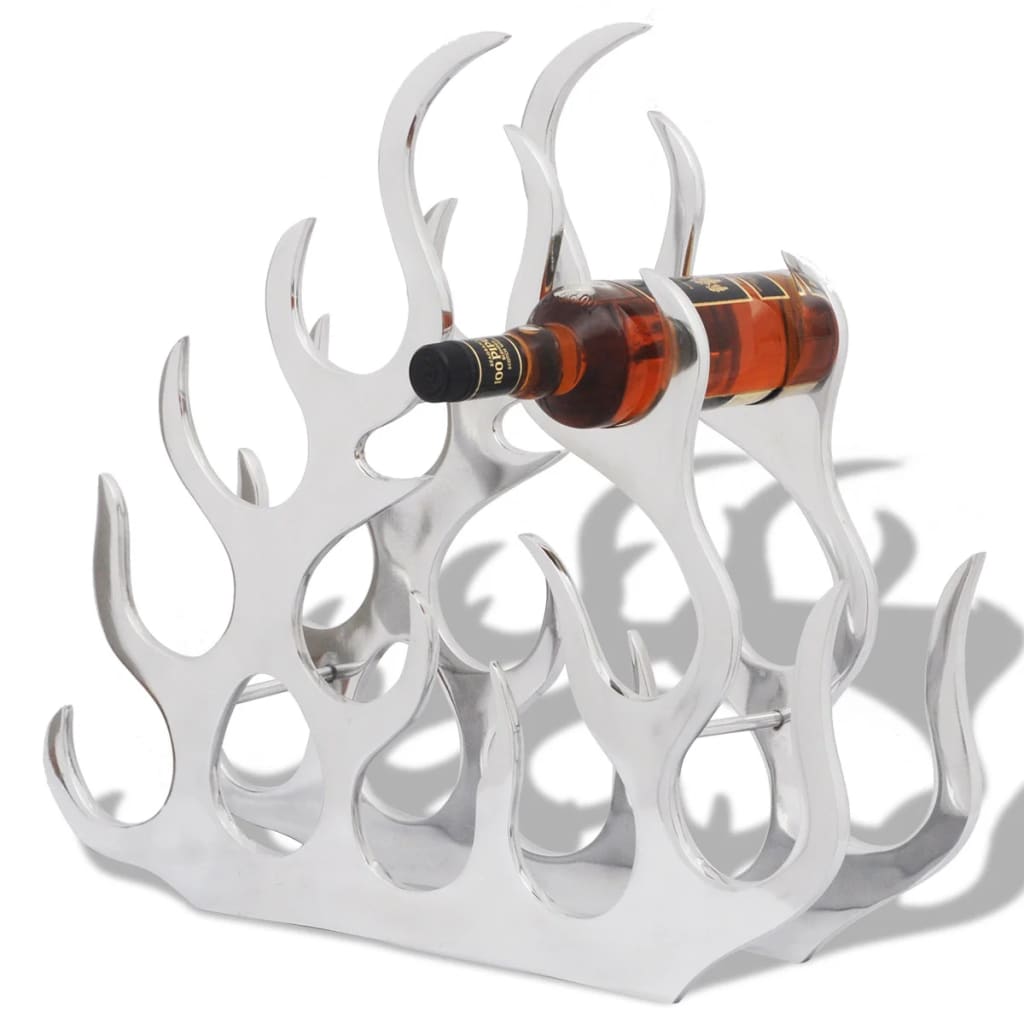 Portabottiglie da Tavola in Alluminio per 11 Bottiglie Argento - homemem39