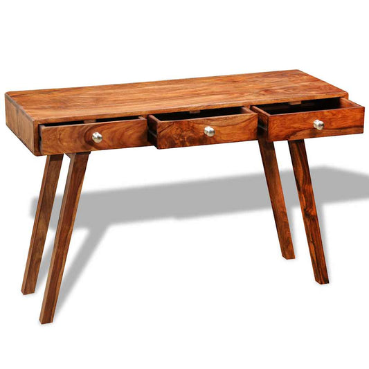 Tavolo Consolle con 3 Cassetti 76 cm Legno Massello di Acacia | homemem39