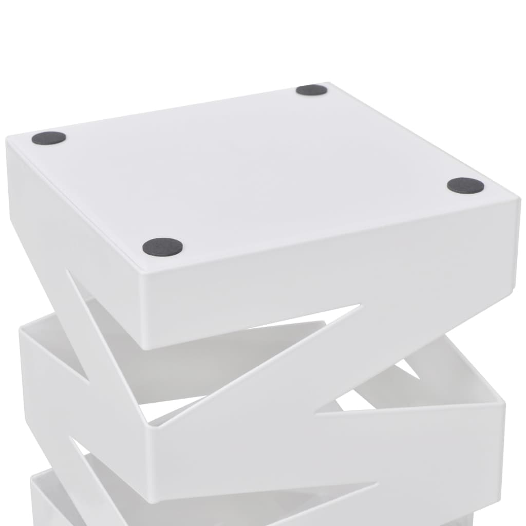 Portaombrelli Bastoni Passeggio Quadrato Acciaio 48,5 cm Bianco | homemem39