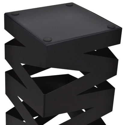 Portaombrelli Bastoni Passeggio Quadrato Acciaio 48,5 cm Nero - homemem39