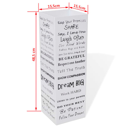 Portaombrelli Bastoni Passeggio Quadrato Acciaio 48,5 cm Bianco - homemem39