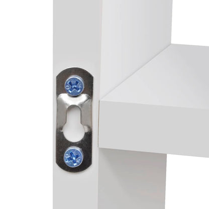 Espositore da Parete Galleggiante 8 Scomparti Bianco | homemem39