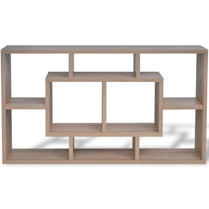Espositore da Parete Pensile 8 Scomparti Color Rovere | homemem39