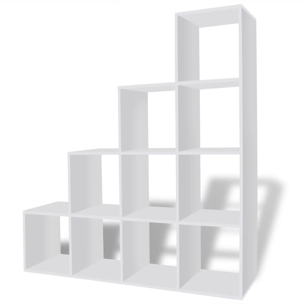 Libreria / Scaffale Espositore a Scala 142 cm Bianco | homemem39