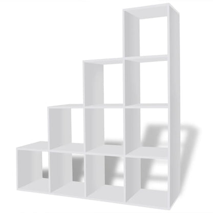 Libreria / Scaffale Espositore a Scala 142 cm Bianco | homemem39
