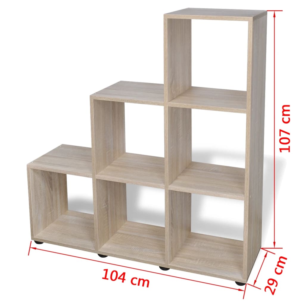 Libreria Scalare / Scaffale Espositore 107 cm Rovere | homemem39
