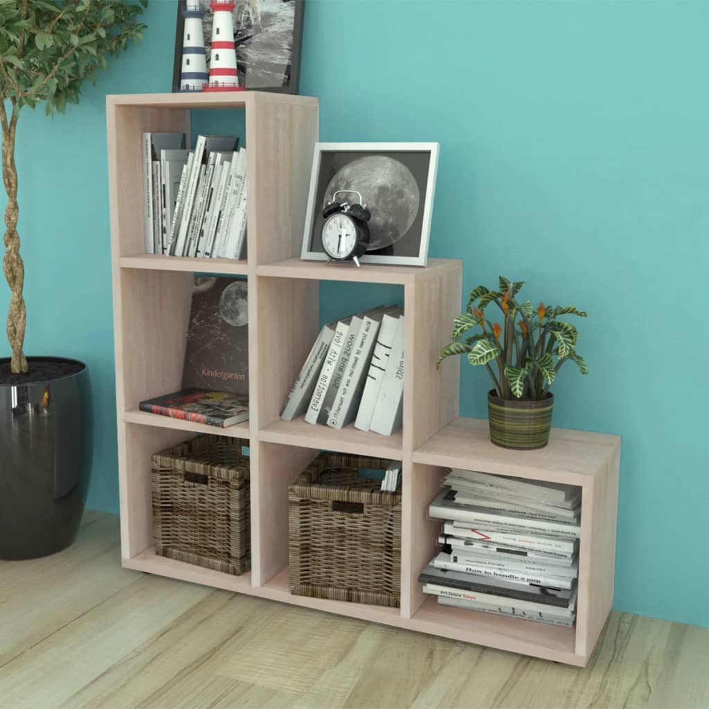 Libreria Scalare / Scaffale Espositore 107 cm Rovere | homemem39