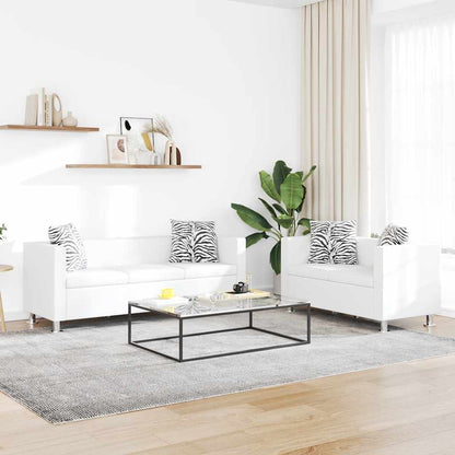 Set Divani a 2 e a 3 Posti in Similpelle Bianco