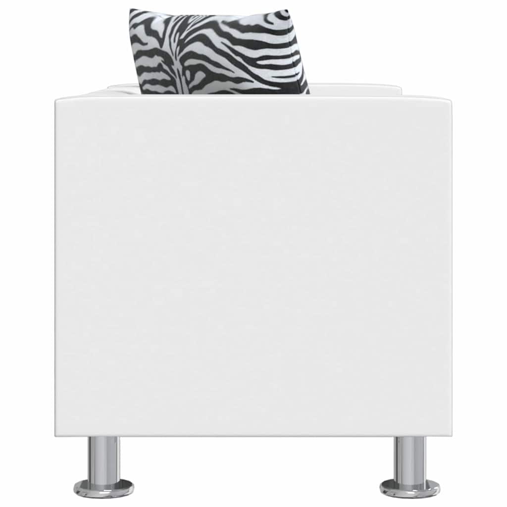 Set Divani a 2 e a 3 Posti in Similpelle Bianco