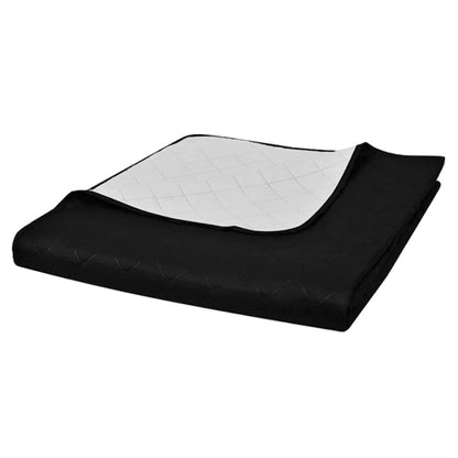 Copriletto Reversibile Nero/Bianco 220 x 240 cm | homemem39
