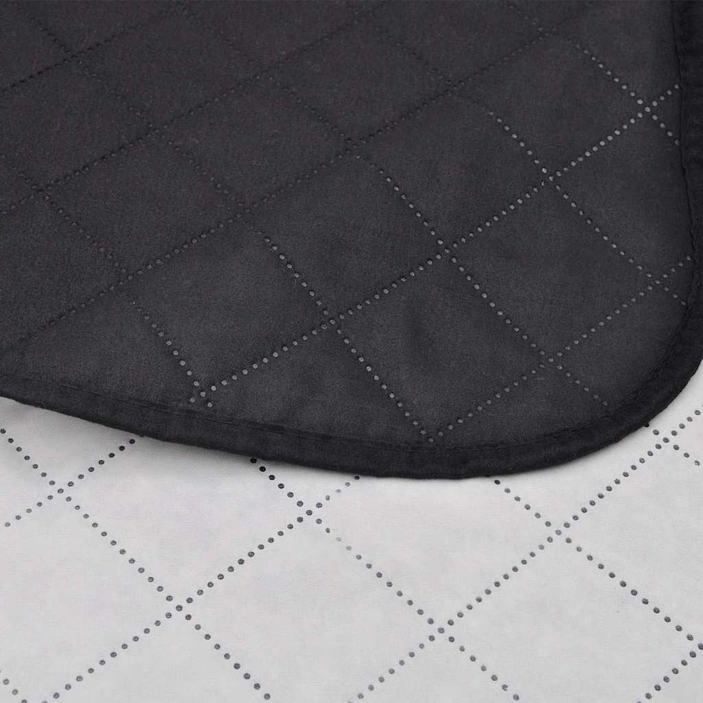 Copriletto Reversibile Nero/Bianco 220 x 240 cm | homemem39