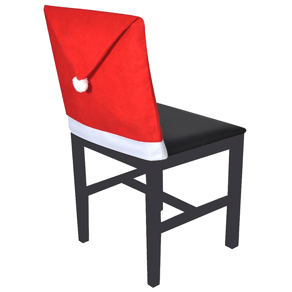 Copri Schienale da Sedia Set 6 pz Cappello Babbo Natale | homemem39