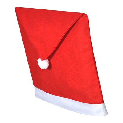 Copri Schienale da Sedia Set 6 pz Cappello Babbo Natale | homemem39