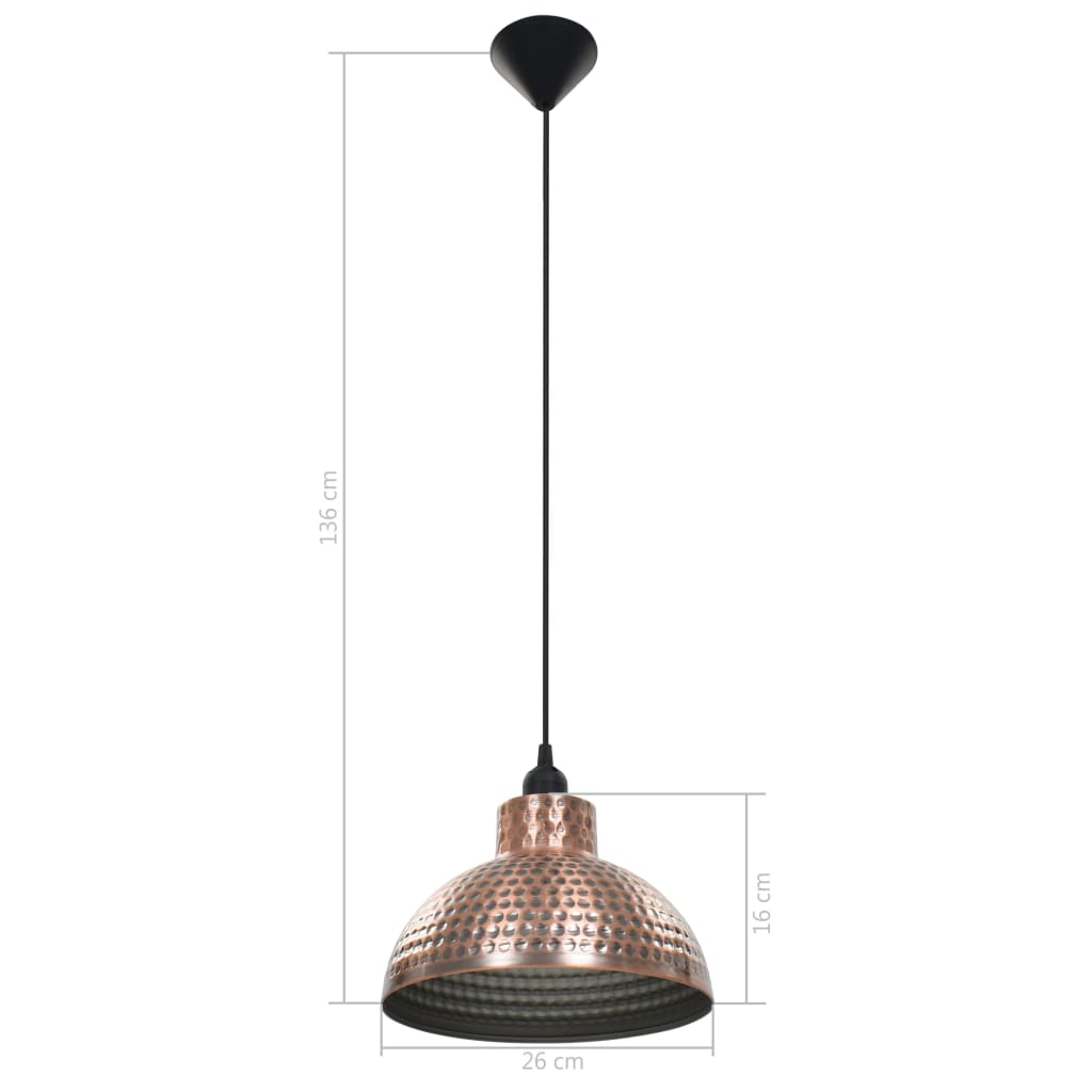 Lampadari 2 p Semisferici Color Rame - homemem39