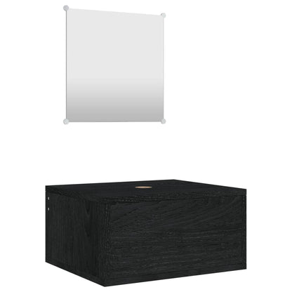 Set Mobili da Bagno 2 pz Nero in Legno Multistrato | homemem39